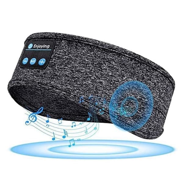 Sovhörlurar – Pannband & Ögonmask med Bluetooth-hörlurar Grå gray