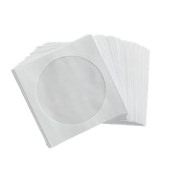 100 stk. papirkonvolutter for DVD-plate 8/12 cm Media Papirkonvolutter Holder 8cm