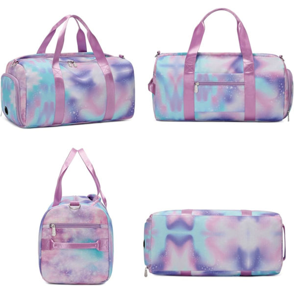 Tenåringer Kvinner Reiseveske Jenter Gym Duffel Bag Sports Balett Bag med Skoskuff Color C