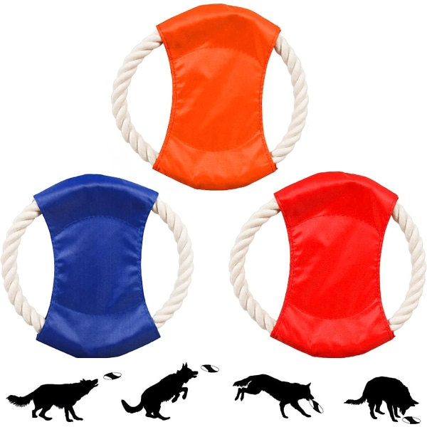 3 st Hundfrisbee Flygande Skivor Leksak för Hundar