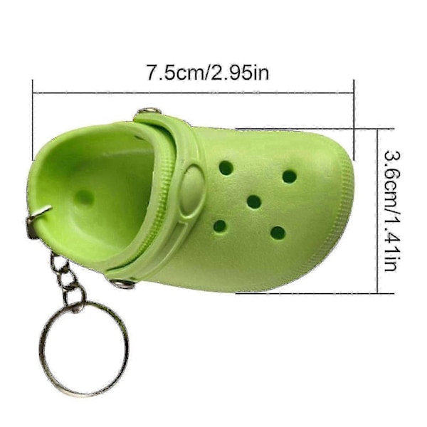 Mini Crocs -sandaaliketjun riipus avaimenperä avaimenpidike hauska avaimenperä lahja Red
