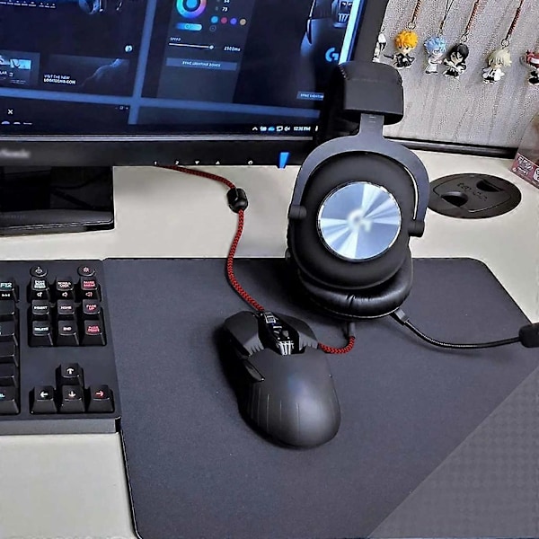 Ersättningssladd för GPRO X G233 G433 Hörlurar Flätad Ljudkabel Black