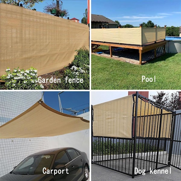 Solskydd för trädgård, pergola skugga, skuggnät för lusthus, pool, däck, uteplats, solskydd för trädgård, carport, fönster. 2×3m