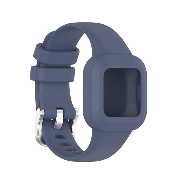 Urremme En-delt Myk Silikon Armbåndsrem Urrem for Garmin Fit JR3/Vivofit Jr.3 Blue Gray