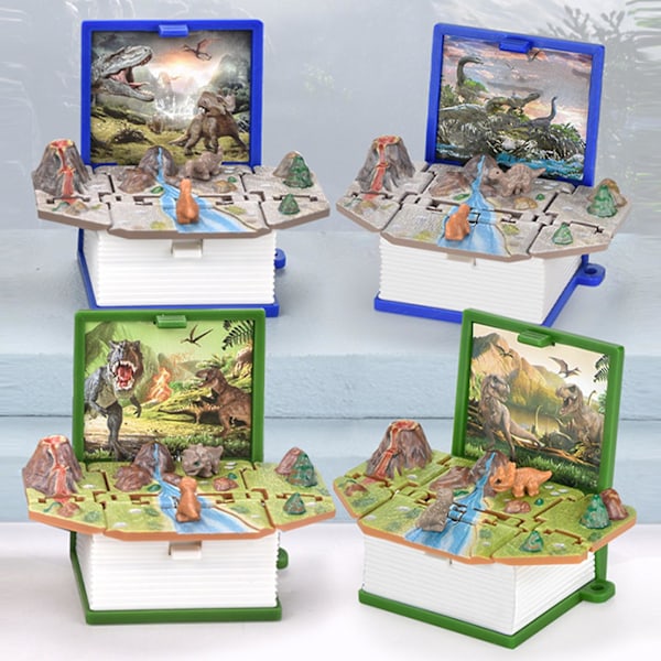 3D dinosaur nøkkelringbok Blue