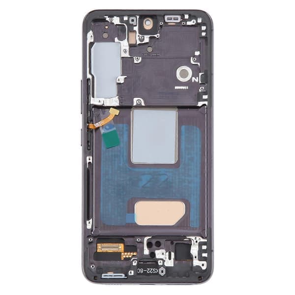 Til Samsung Galaxy S22 5G SM-S901B EU-version TFT LCD-skærm Digitizer Komplet samling med ramme (sort) Sort