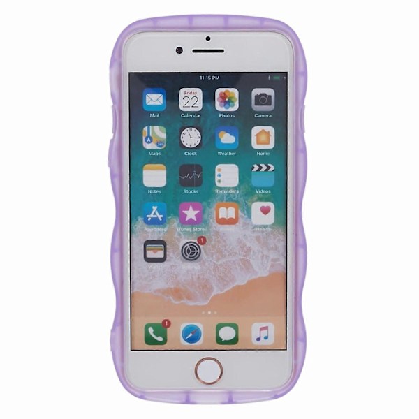 JTW-sarja iPhone 7/8/SE (2020)/SE (2022) -puhelimelle Glitter Stars Aaltoileva Reuna TPU-kuori Multicolor Style B