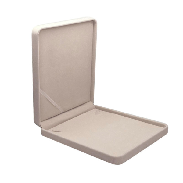 Korukaulakorun säilytyslaatikko Kaulakorun järjestelylaatikko Suojaava säilytysrasia vaimolle Äidille Naisille Kaulakorun säilytyskotelo häihin Beige White