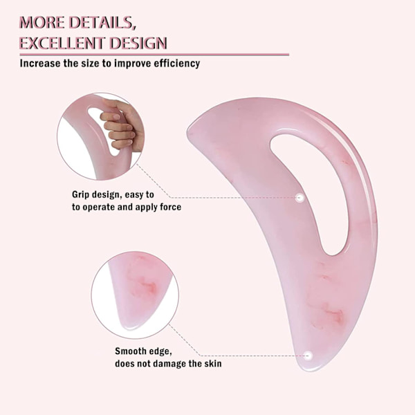 Stor Gua Sha Massasjeplate, Full Body Anti Cellulite Guasha Skrape, Lymfedrenasje Massasje for Ben, Rygg, Ansikt, Nakke, Muskel