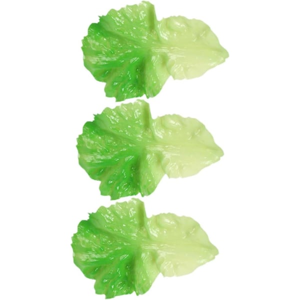 3 stk kunstig salatbladsimulering grønnsaksmodell