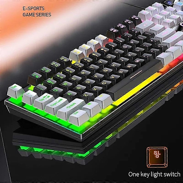 YINDIAO K500 Taustavalaistu Langallinen Peliklaviatuuri Ympäristövalaistus Kotikoneen Klaviatuuri Multicolor Style A
