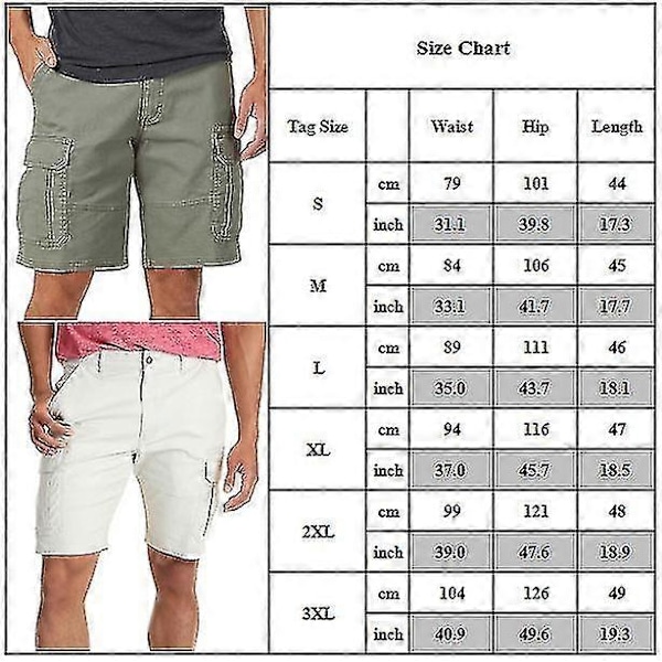 Herre Shorts Sommer Casual Multi Lommer Lige Ben Korte Bukser Camouflage B XL