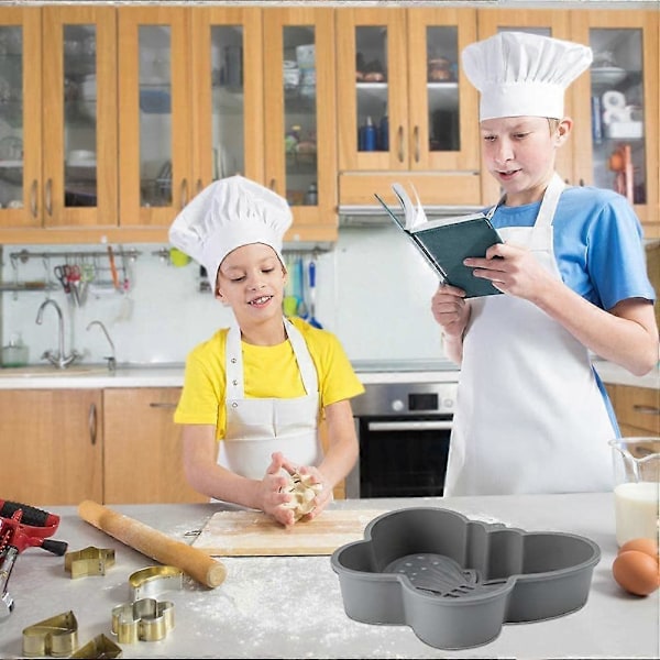 3D Butterfly Kageform, 6x6x1.5 tommer Non-Stick Silikon BPA Fri Kageform til Bagning af Muffins, Brød