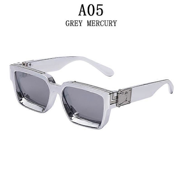Millionär Solglasögon För VuxnaVintage Fyrkantiga Mode Glasögon Lyx Retro Solglasögon Vuxen Trendig Punk Gafas De Sol Lentes A05