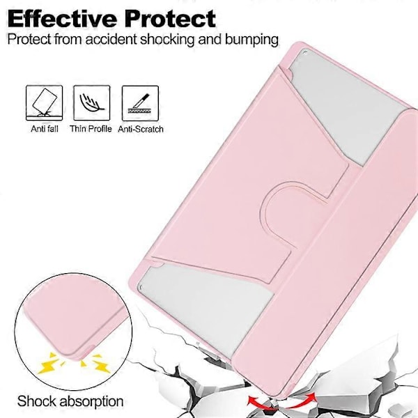 Kompatibel for Samsung Galaxy Tab A8 10.5 (2021) / (2022) Deksel Roterende Stativ Tablet Cover med Bluetooth-tastatur Pink