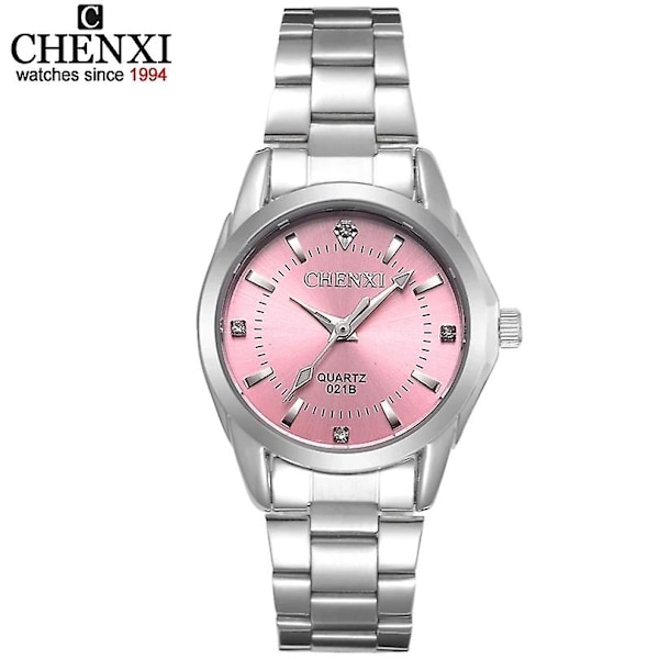 6 Färger Chenxi Märkesklocka Lyxiga Kvinnors Avslappnade Klockor Vattentät Klocka Kvinnor Mode Klänning Rhinestone Armbandsur Cx021b 021B Black Dial