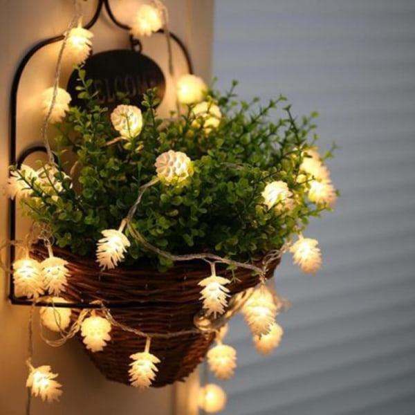 20 LED Solcellelys Udendørs Energibesparende Julebryllupsdekoration