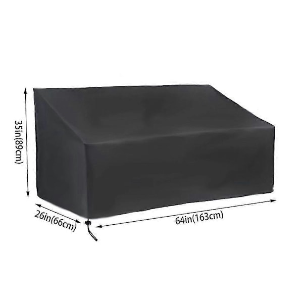 Trädgårds Bänköverdrag Väderbeständigt Skyddande Överdrag 2/3/4 Sitsplatser Bänk Trädgårdsmöbler Överdrag 163x66x89cm