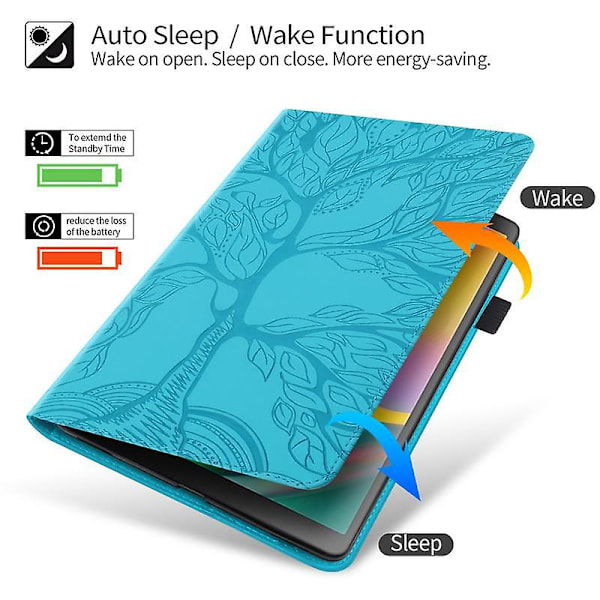 10,2 tums 9/8/7:e generation iPad-fodralPremium läderfodral med automatisk sömn/vakna-funktion för iPad Air Blue