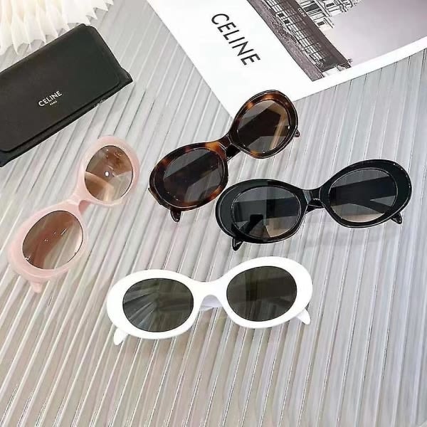 High Quality Internet Celebrity Arc De Triomphe Sunglasses Golden Logo Oval Sunglasses