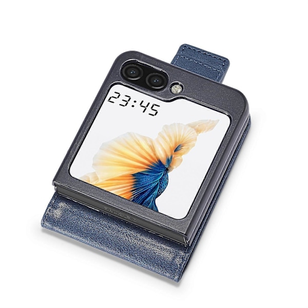 RFID-nahkainen puhelinkotelo Samsung Galaxy Z Flip5:lle Blue