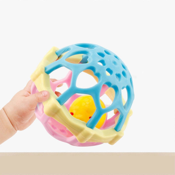 Barnleksaker Spädbarn Kan Kokas För Att Lugna Den Nyfödda Bebisen Tidig Utbildning Fitness Mjuk Gummi Handgrepp Boll Skallror 0-1 År Gamla Leksaker