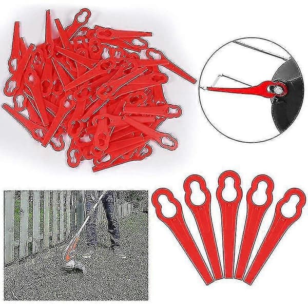 80 st Plast Grästrimmer Blad Ersättningsblad Gräsklipparblad För Einhell Gräsklippare