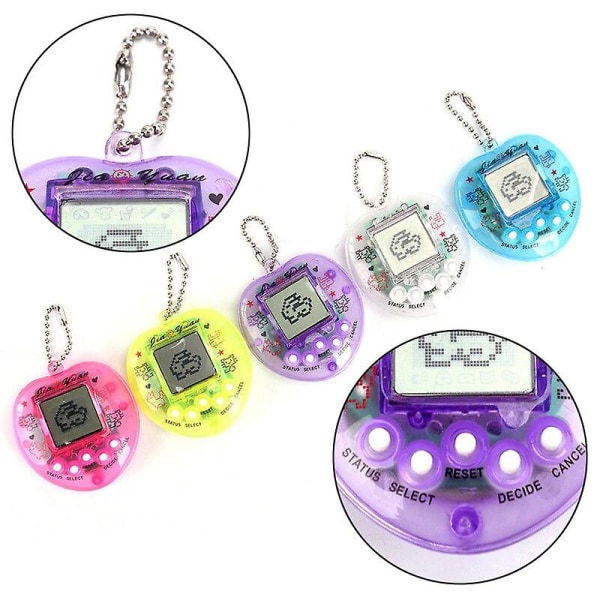 1st genomskinliga elektroniska husdjur Tamagotchi 90-tals nostalgiska 49 husdjur i en virtuell cyber digitala husdjursleksaker Pixel roliga leksaker