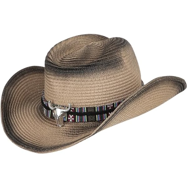 Unisex-olkihattu cowboy-tyylillä, leukaremmi, leveälierinen kesähattu rannalle, matkalle, aurinkosuojaan, taitettava olkihattu fedora