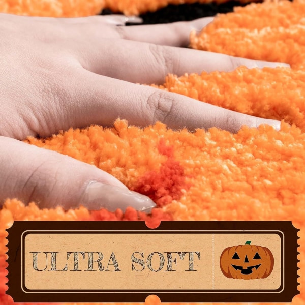 Halloween Badrumsmatta Höst Pumpa Badrumsmatta Halksäker Rolig Söt Badrumsmatta för Badrum Dusch Absorberande Matta - Perfekt
