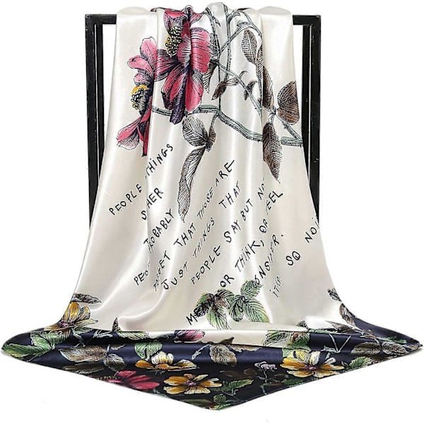 Huvudscarf i Silkesatin - Olaof Scarf för Kvinnor, Sova, Kvadratisk, Designer Bandana Olaof Scarf Style 5