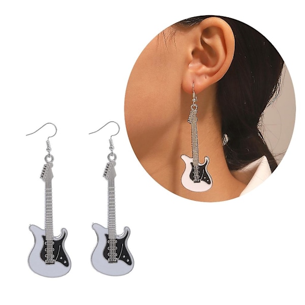 Gitar Musikk Instrument Ørepynt Subkultur 90-tallet Jente Y2k Smykker For Kvinner Black