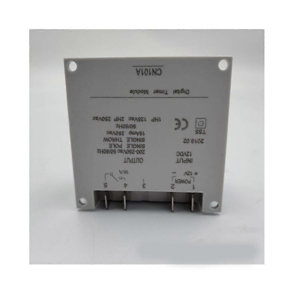 12V elektronisk timer Programmerbar LCD-skærm, hvid, 6*6*3.2cm