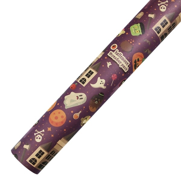 5 stk Halloween Gavepapir Halloween Element Print Gaveæske Emballage