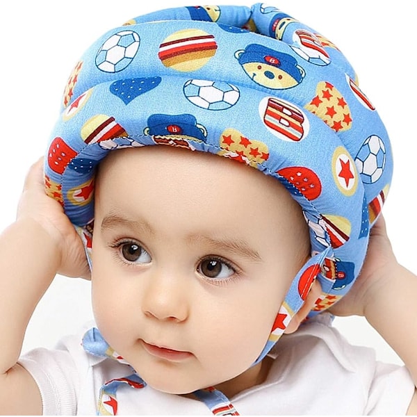 Baby Helmet Infant Head Protector Toddler Protective Hat Cotton Adjustable Safety Helmet for Learning to Climb and Walk