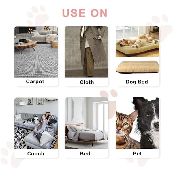 Fjernelse af kæledyrshår, genanvendelig hårfjerner til kat og hund, effektiv til møbler, sofa, tæppe, tøj, sengetøj, blødt og uskadeligt stof