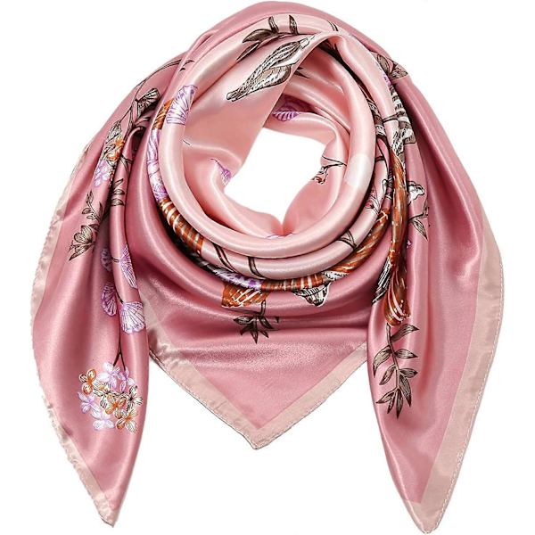 Huvudscarf i Silkesatin - Olaof Scarf för Kvinnor, Sova, Kvadratisk, Designer Bandana Olaof Scarf Style 2