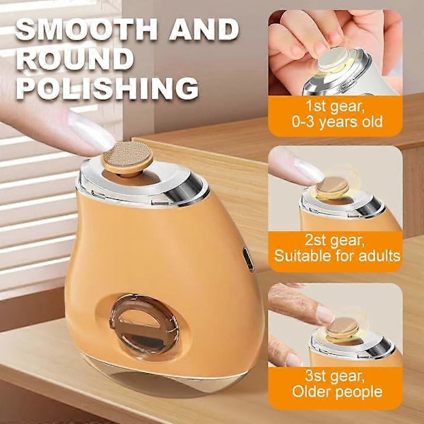 2-i-1 Elektrisk Nagelklippare med LED-Ljus - Automatisk Trimmer för Tånaglar & Fingernaglar, 3 Lägen för Barn, Vuxna & Seniorer Violet