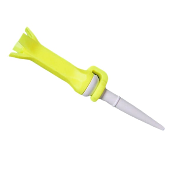 Professionella Golfteear med 4 Tänder, Klo Topp, Plast, 76 mm Långa, Golfträning, Vita Yellow