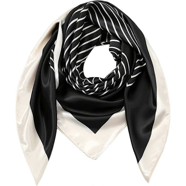 Hodetørkle som silkesatin, Olaof-tørkle for kvinner, sove, firkantet, designer bandana, Olaof-tørkle Style 3