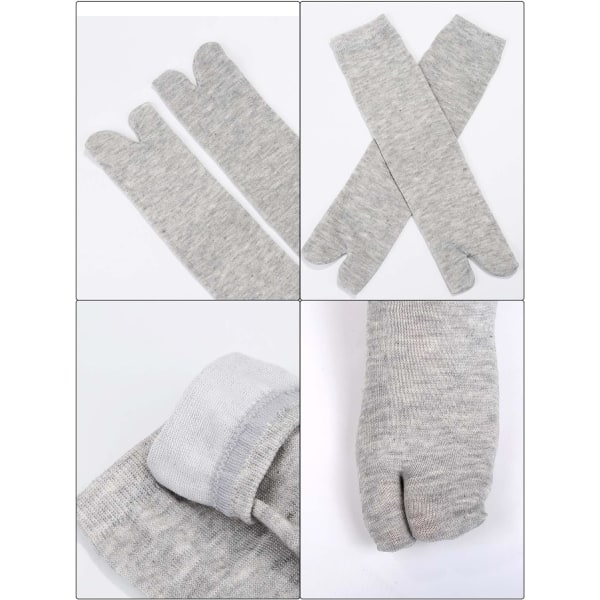 6 par unisex Tabi flip-flop strumpor Geta strumpor bomull split tå Tabi strumpor elastiska för kvinnor och män, flerfärgade,