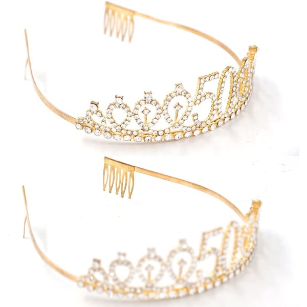 70 och Fantastisk Sash & Rhinestone Tiara Set - 70-årsdag Sash 70-årsdagspresenter Festgåvor, Guld
