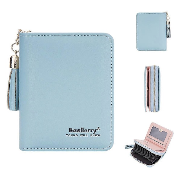 BAELLERRY N3244 Tyylissä PU-nahkainen Naisten Lyhyt Lompakko Organisaatiokortti Laukku Tassel-Vetoketjulla Multicolor Style D