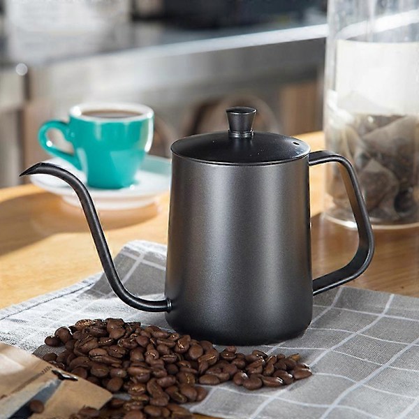 Häll över vattenkokare med smal pip, anti-skållning, rostfritt stål, lång svanhals för kaffebryggare Silver 1
