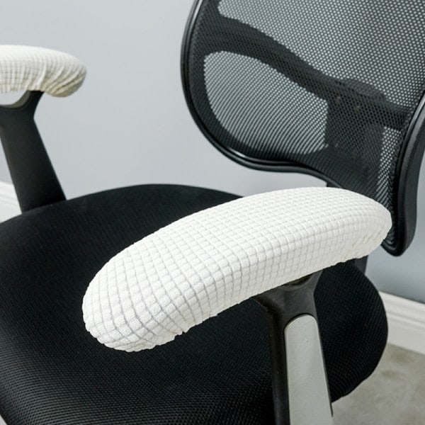 Armlenestopp for kontorstol, fleksible puter White