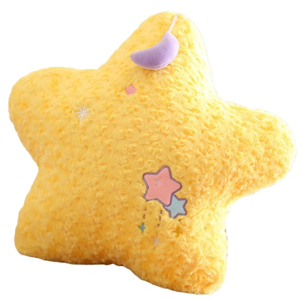 Söt Stjärna Måne Plysch Leksak Fylld Docka Underbar Mjuk Plysch Kudde Kudde Plysch Docka För Barn Baby Tröstande Gåva Xixi Yellow Little Stars