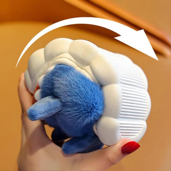 Børnesko Haj Slippers Bløde Varme Slippers Slip On Fluffy Sko Til Vinter Blue 26-27