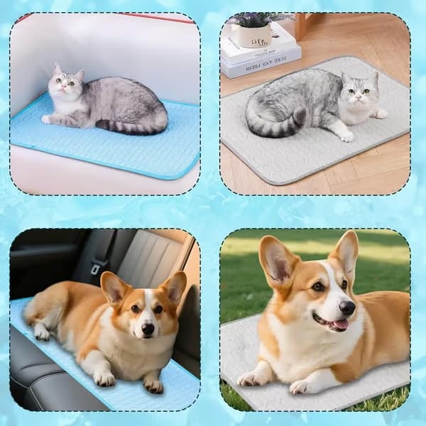 Selvkølende måtte til hund og kat - Åndbar, blød og maskinvaskbar, let og holdbart design, perfekt pink S