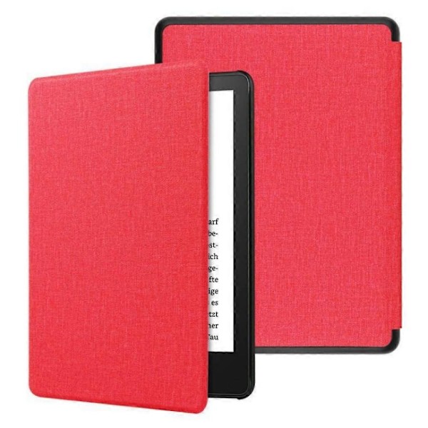 Smal och hållbart PU-läderfodral för Kindle Paperwhite 6 12:e generationen 2024 med automatisk väckning/sömn red