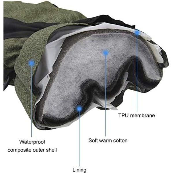 Talvihiihtohanskat, tuulenpitävät, vedenpitävät ja lämpimät, näytön toiminnolla M